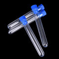 10pcs 15x100mm Clear Plastic Test Tubes Hard Plastic Test Tube With Wing Plug. 