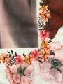 Fashion Printed Flower border  Shawl Chiffon Hijab Georgette Scarf Women Beach Sunscreen Shawl Muslim Hijab Wrap Headscarf. 