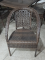 Iron Chairs/ Irone Furniture Chair & Rattan Wicker With Caution Seat. 