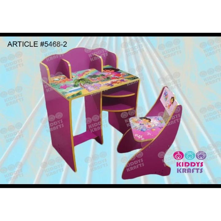 Kids Desk Children Writing Student Desk Drafting Table Height Adjustable Study Table and Chair with Drawers Storage