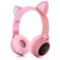 Cute Cat Ear Bluetooth Wireless LED Light Glow Headset Girl Earphones Headphone. 