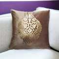 Luxury Velvet Laser Cut Sofa Cushion Cover Velvet Cushion Designed With Leaser Work, 16*16 FRONT, Silck with Side Zip. 