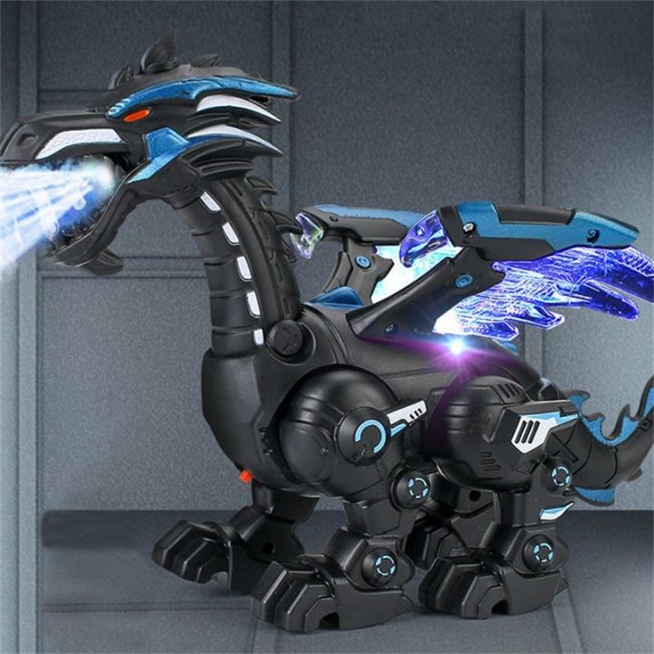 【Hot New Release】Electric Mist Spray Mechanical Dragon to-y Animal to-ys Multi-function to-ys With Sounds Lights