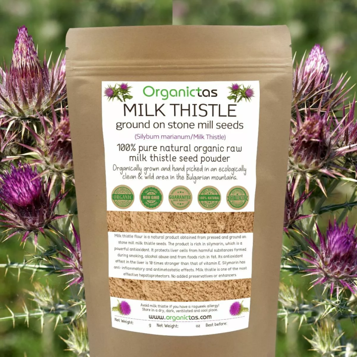 MILK THISTLE SEEDS POWDER - Organic for Tea Silybum Marianum Powder Natural Detox 100g