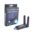 (New) USB 3.0 1200mbps dual band WiFi Adapter 5GHz 2.4GHz DMC WiFi antenna. 