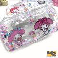 New Transparent Unicorn, Kuromi, melody, Glitter Zippered Pencil Case for Girls - High Capacity School Stationery Bag cute stationery for girls. 