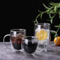 Double Wall Mug 250/350/450ml High Quality a Thermal shock Borosilicate Mug for Coffee Tea. 