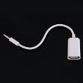USB Female to AUX 3.5mm Male Jack Plug Audio Converter Adapter Data Cable. 