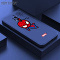 Hontinga for OnePlus 8 Pro Case Cute Marvel Avengers Cartoon Spiderman Spider Man Phone Case Square Edge Silicone Cases Full Lens Cover Shockproof Protection Case. 