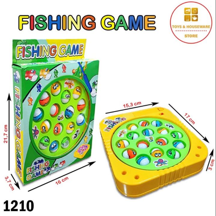 Fishing Game Play Set 15 Fish With Fishing Poles Rotating Fishing Game Board Gift For Kids Toddlers With Music,Fishing Toy Games,Colorful Fishing Toy Games