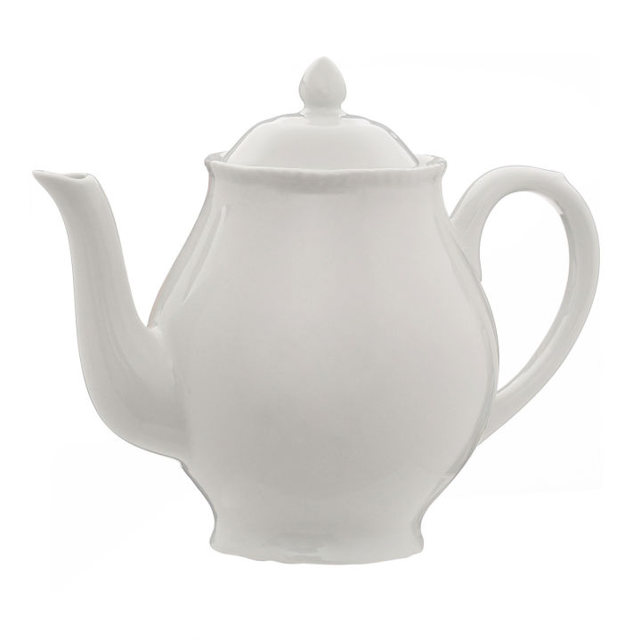 Premier Home - Quinn Embossed White Teapot