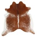 Speckled White with Brown Real Cowhide Rug - Genuine Hair on Cow Hide – Top Quality Carpet Options for Home Decor. 