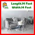 14 × 14 Feet Large Polythene Plastic Dust Sheet Cover DIY Decorators Painting Decorating Pure Flexible Quality. 