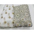 Pure Silk Chiffon Kameez Dupatta adorn with golden sequins and silk thread work. 