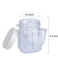 For Oster Blender Replacement Parts, 4937 Mini Osterizer Blender Jar Accessory, Cup Mini Plastic Jars with Lids (2 Pack). 