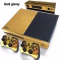 FLYEER Gold Glossy Skin Sticker For Xbox ONE Console Controller + Kinect Decal Vinyl. 