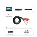 RCA Male to 2 RCA Male connector Cable Dual Stereo Audio Wire Extension Cable AV for DVD TV CD Sound Amplifier. 