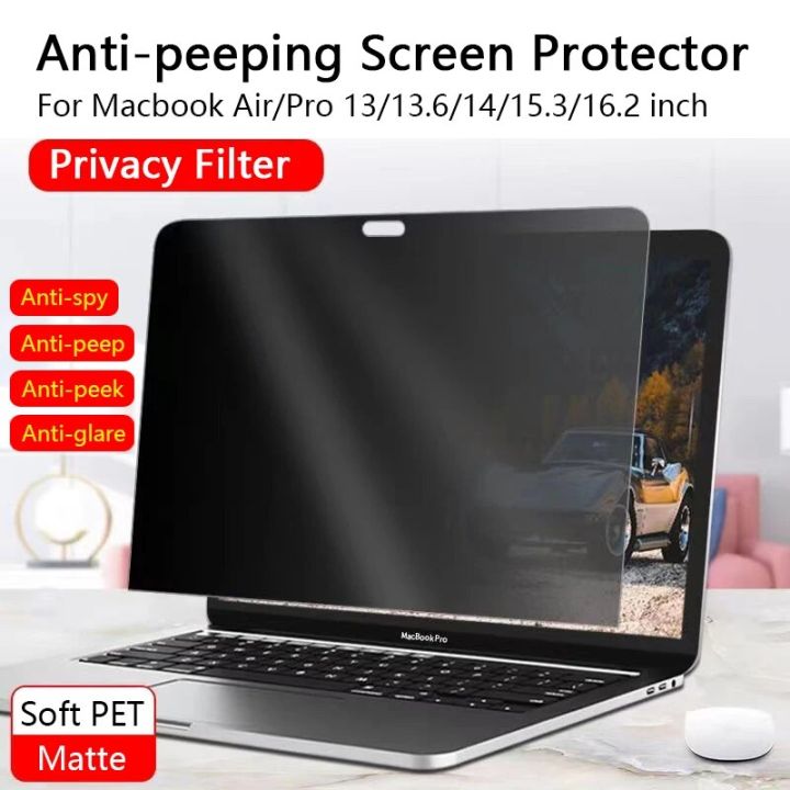 Anti-peeping Screen Protector For Macbook Air 13 13.6 15 M1 M2 Pro 14 16 2023 Anti-peek Anti-spy Anti-glare Film Privacy Filter