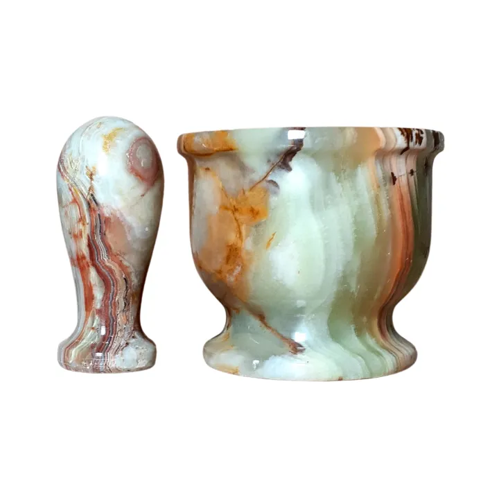 VINT%20GOLD%20small%20Hawan%20dasta%20Grinding%20Lungri%20Onyx%20Kotni%20Set%20%20Palm%20Size%203"%20Portable%20Handmade%20Marble%20Pill%20Herbs%20and%20Spice%20Crusher%20-%20Image%207