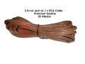 3.5mm Male Jack to AV 2 RCA Male Cable for Mp3 ,Mp4, Sound Speakers 5 yards. 