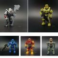 Mega Bloks Halo Movable Doll Mech Warrior Master Chief Assembled Building Blocks Anime Figure Minifigures Action Model Toy Gifts. 