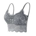 Seamless Lace Tube Top Deep V Push Up Wireless Bra for Women. 
