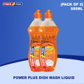 Dishwasher Liquid - Dish Washer Liquid - Dishwashing Liquid - Power Plus Dish Wash 500ml ( Pack Of 2 ). 