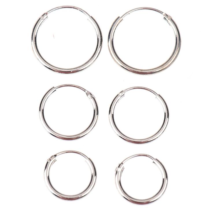 3 Pair/Set Fashion Women Girl Simple Round Circle Small Ear Stud Earring Nicle