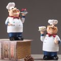 Retro Chef Model Ornaments Resin Crafts Mini Chef Figurines Home Kitchen Restaurant Bar Coffee Decor-A. 