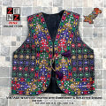 Womens Multicolor Waistcoat Jacket Koti Gilet crafted with Fine Embroidery & Sequins for Female Adults Pakistani Traditional Wear Vintage Fashion Waist Coat Sleeveless by ZENZ. 