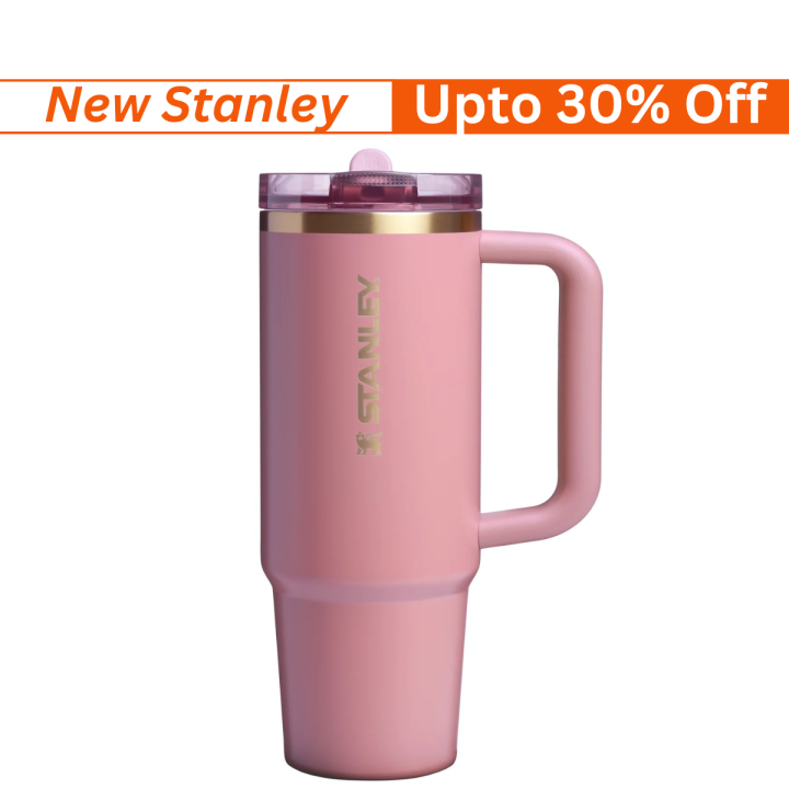 Stanley Cup Tumbler - 40oz Tumbler with Straw - Coffee Mugs - Flask Bottle Hot and Cold - Coffee Glass - Water Bottle for Girls - Mugs - Gym Bottle - Travel Accessories - Gift for Girls - 1200ml Stainless Steel Cup for Water, Ice Tea or Coffee