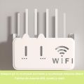 Wall Mounted WiFi Router Stand & Holder Wall Shelf | Wireless Storage Box & Decorative Cable Organizer | Wall-Mounted Modem Rack for Cord Management | Home Office Router Hider Shelf. 