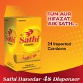 Sathi Danedar Condom Dispenser - Pack of 4 - 24 Pieces (6 x 4's). 