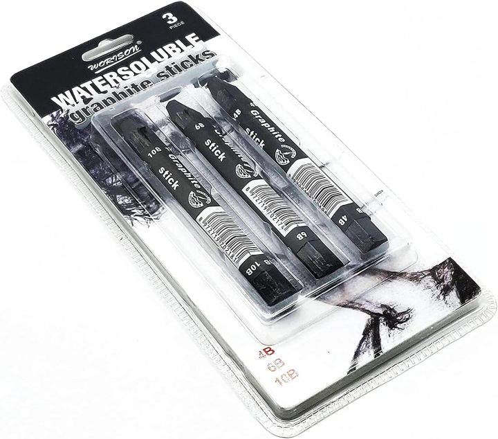 Worison%20Watersoluble%20Graphite%20Sticks%20Pack%20of%203%20for%20Sketching%20and%20Drawing%20-%20Image%202