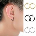 1Pair Retractable Earrings No Need Piercing Men Women Classic Hip-hop Hoop Earrings Kolczyki Jewelry. 