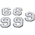 5 Pieces Chenille White Chenille Numbers 9 Patches DIY Clothes 9 shape 4.49x 3.19 inch Large Size Clothing Iron-on Embroidered Patch Sew on/Iron on Patches Hats. 