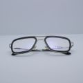 GERMANY Stainless Steel Glasses Steel Blade Luxury Brand Square Bridge Computer Glasses with UV Lens to Protect Your Vision for Unisex. 