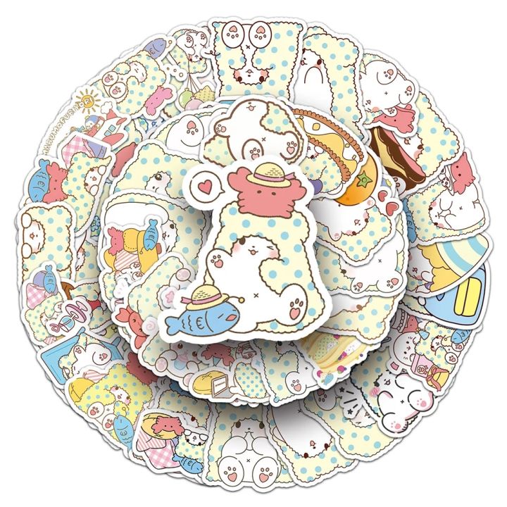 10/30/50pcs Kawaii Sanrio Marumofubiyori Stickers for Kids Waterproof DIY Stationery Diary Phone Cute Cartoon Decoration Sticker