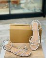 Women Fashion Luxurious New Lock Thumb Supported Casual Flat Slippers ,Sandal Perfect for Summer Wear - Comfortable and Stylish for Any Occasion Black, White, Golden, Silver, Copper. 