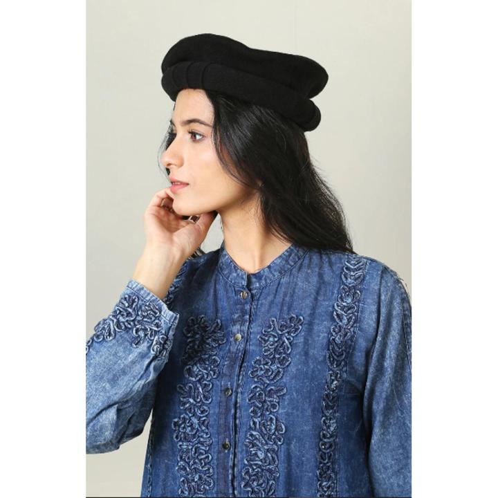 Handmade Off - White Or Black Pakol Chitrali / Afghan Cap Hat