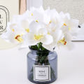 6pcs Real Touch Artificial Orchid Flowers Pink Plastic Bouquet Butterfly Flower Home Wedding Living Room Table Decor Plants. 