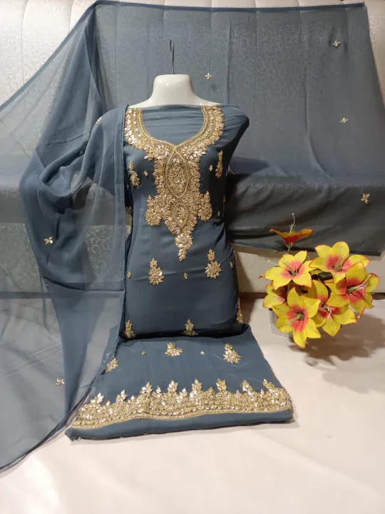 Handmade%20Embroidered%20Gotta%20Stones%20Dabka%20work%20%202%20Pieces%20(Shirt%20&%20Dupatta%20)%20Soft%20Chiffon%20Unstitched%20Beautiful%20Dress%20Collection%202022%20-%20Image%204