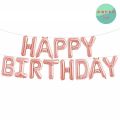Beautiful theme of Happy Birthday rose gold foil with combo of '30' PCs balloons ( white ,pink and rose gold)'1'fairy light and 2 rose gold heart for Birthday Decorations. 