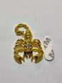 3D Golden Scorpion (Bichu) with Diamond pearls Metal Logo Sticker With Double Tape For Bikes And Cars Decoration. 