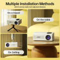 S1 Mini Portable Projector Home HD Children's Home Theater Projector Multimedia Player Compatible HDMI/USB/DC/AV/TF Card, Black. 