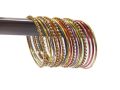 Pack of 12 - Metal Bangles for Baby Girl with Metallic Shine ( Kids Bangle ). 