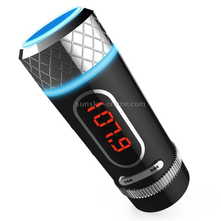 Bluetooth FM Transmitter, TeckNet Wireless In-Car Bluetooth Transmitter With Music Control, Hands-Free Calling, and USB Charging Port