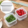 Small Fresh Food Storage Box Container Sealed with Lids Drainer for Onion Fruits Garlic. 
