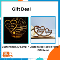 Dotz Brand 3d Birthday illusion Lamp, 3d Light Lamp, Decorating Item, Lamps for Bedroom, Customised Gifts, Lamp, Gifts for Girls, Table Lamp.. 