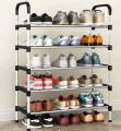 Stylish & Durable 5-Layer Metal & Plastic Shoe Rack for Home & Office - Multipurpose Shoe Rack. 